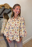 Fall Charm Floral Blouse