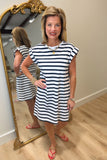 RD Style Kedzie Crew Neck Dress Navy