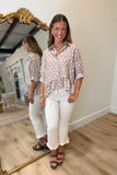 Another Love Tully Ruffle Hem Pant Cream