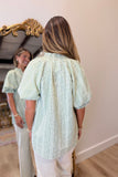 A+ Style Blouse Sage Check