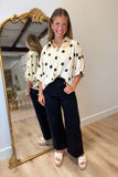 Dot Your Calendar Blouse Cream