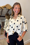 Dot Your Calendar Blouse Cream