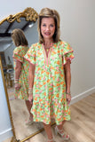 Umgee Secret Garden Dress Green