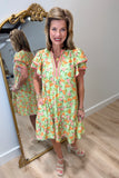Umgee Secret Garden Dress Green