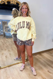 Lulu Mac Sweatshirt Butter w Leopard Print