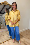 Arizona Satin Oversized Top Gold