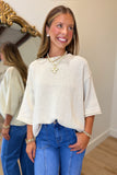 Happy Thought Loose Fit Sweater Ivory