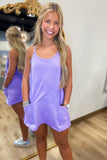 Cozumel Sporty Romper Dress Lavender
