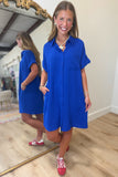 Fright Night Lights Dress Blue