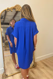 Fright Night Lights Dress Blue