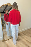 Game On 1/2 Zip Top Red