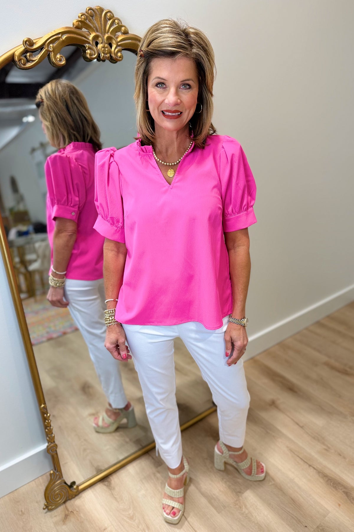 Sunshine and Summer Time Top Pink