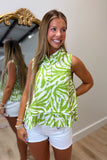 Matcha Safari Leopard Tank