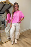 Baroque Floral Barrel Pants