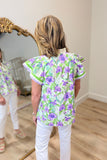 Flowerful Blouse Purple
