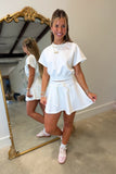 Spring Scuba Skort Set White
