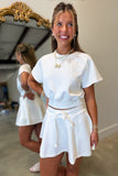 Spring Scuba Skort Set White