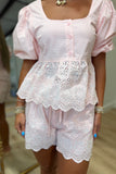 Frosé Gingham Short Set Pink