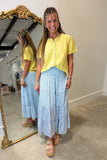 Sweet Breeze Cardigan Top Blue Yellow