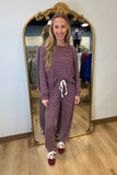 Saturday Sofa Jogger Set Maroon