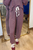 Saturday Sofa Jogger Set Maroon