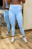 Chloe Contrast Binding Legging Baby Blue