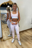 Chloe Contrast Binding Leggings Pink