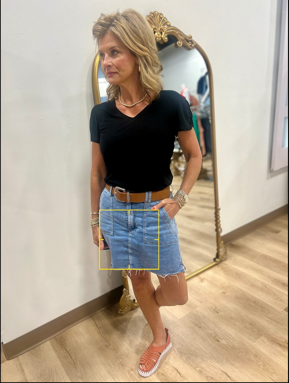 Another Love Maddie Rib Tee -black