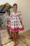 Autumn Garden Party Dress Cream