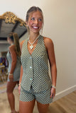 Olive Grove Polka Dot Short