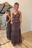 Soft Living Maxi Skirt Set Brown