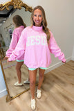 JESUS Mock Neck Sweatshirt Pink RESTOCK