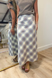 Plaid and Pretty Midi Skirt Brown