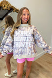 Make Heaven Crowded Camo Mock Neck Sweatshirt