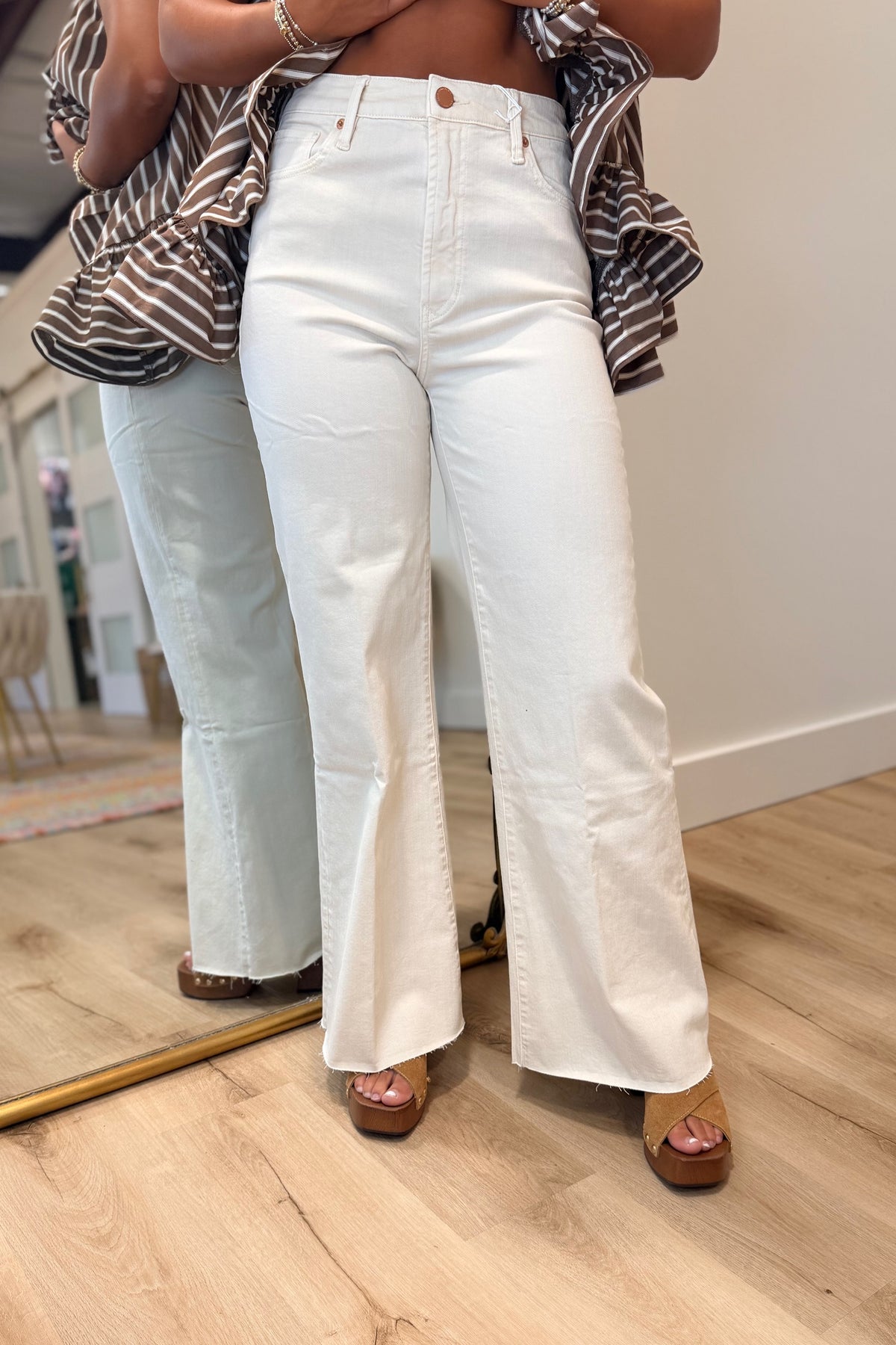 Dear John Fiona Wide Leg Jeans Wheat