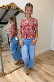 Loveret High Rise Wide Leg Ankle Length Jean