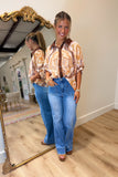 Falling Into a New Season Top Orange