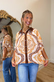 Falling Into a New Season Top Orange