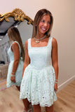 Sunfade Lace Mini Dress Mint