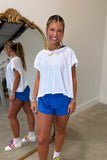 Contour Scallop Shorts Indigo