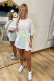 Dreamer Paradise Graphic Oversized Top Bone
