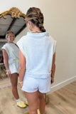 Off the Clock Mock Neck Muscle Set Grey