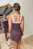 Sweet and Sporty Athletic Dress Brown