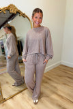 Cabin Cozy Striped Set Mocha