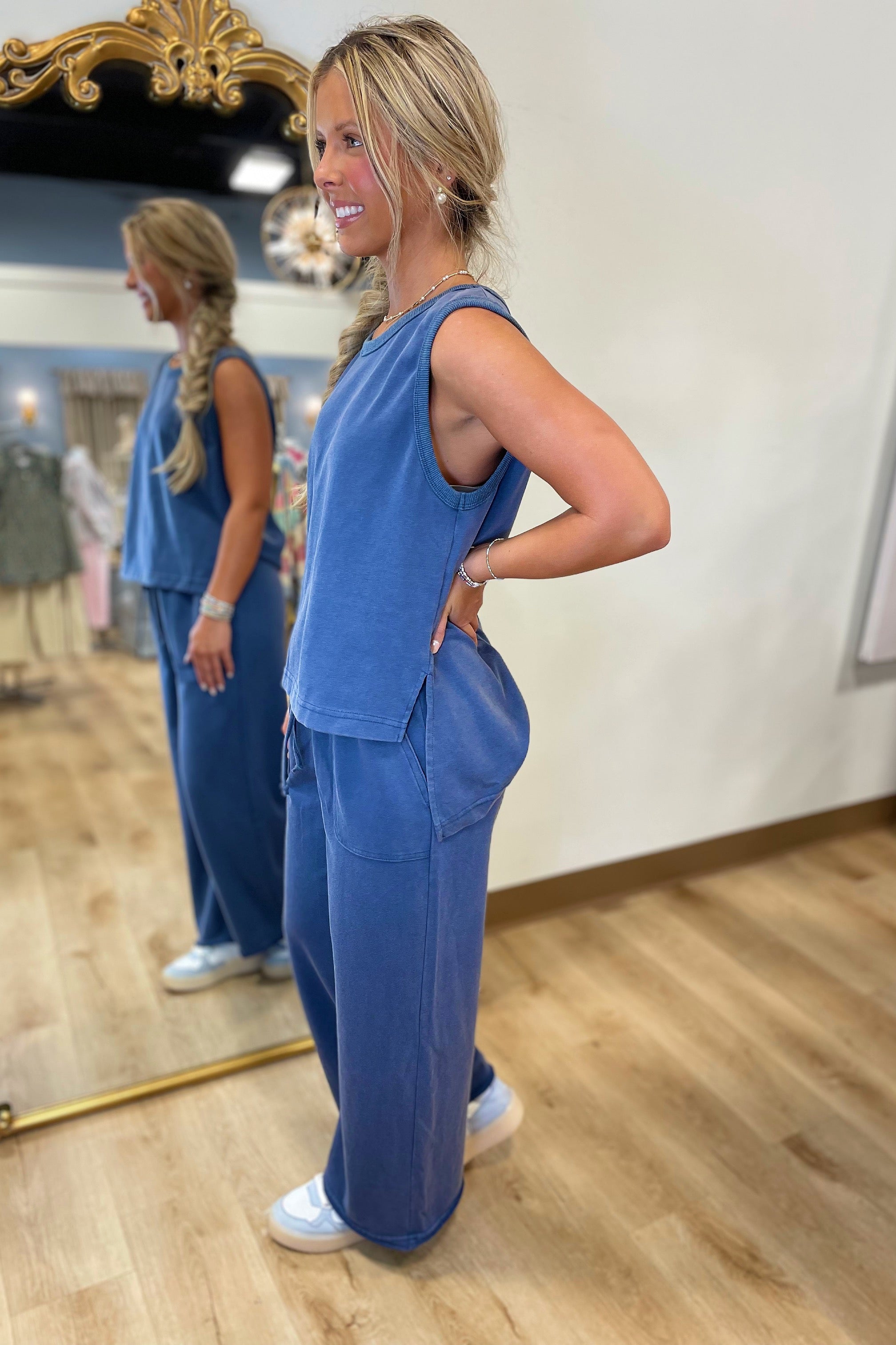 Glow Getter Pant Set Denim