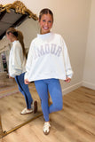 Amour Oversized Mock Neck Sweatshirt