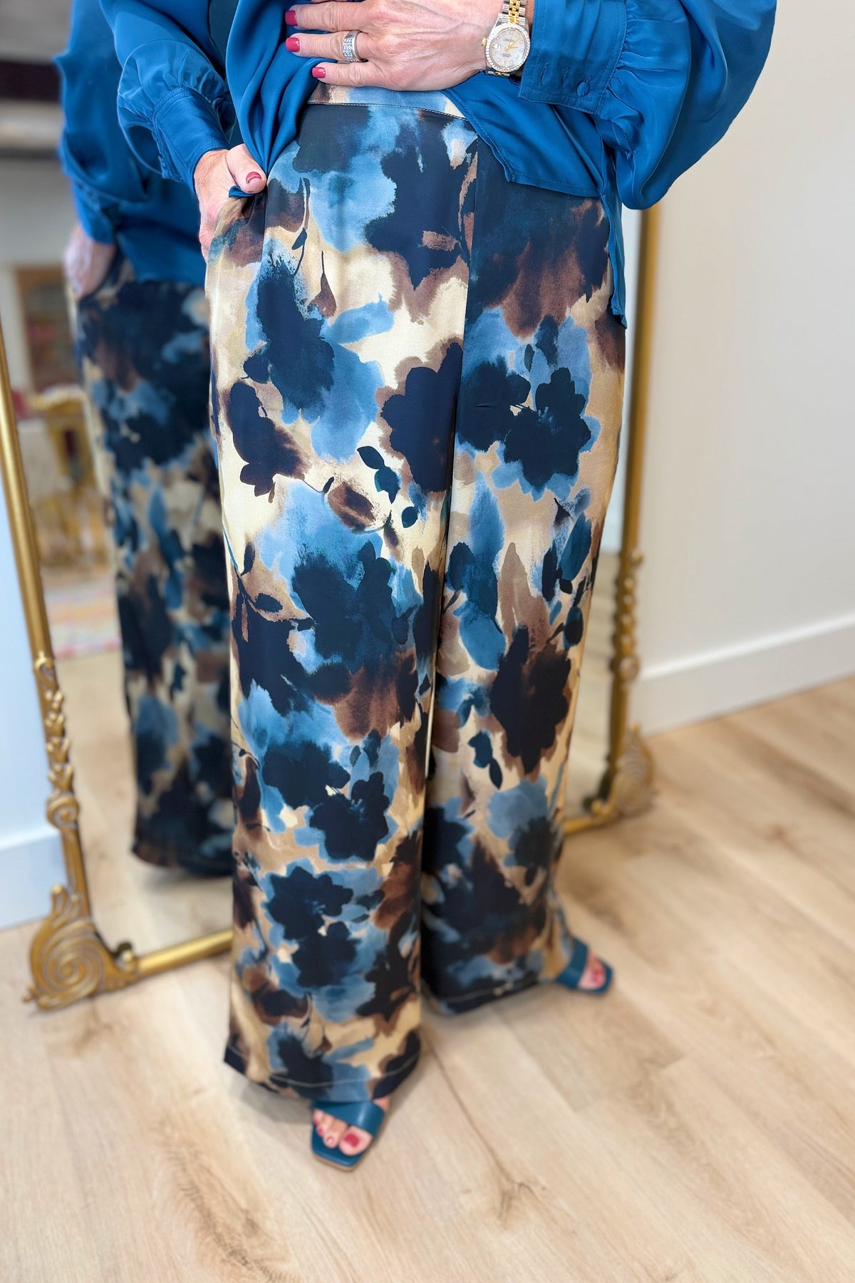 Renuar Woven Pant Deep Sea Combo