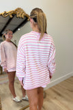 Weekend Cozy Waffle Top Pink