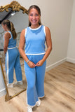 Coffee Run 2 Piece Pant Set Blue