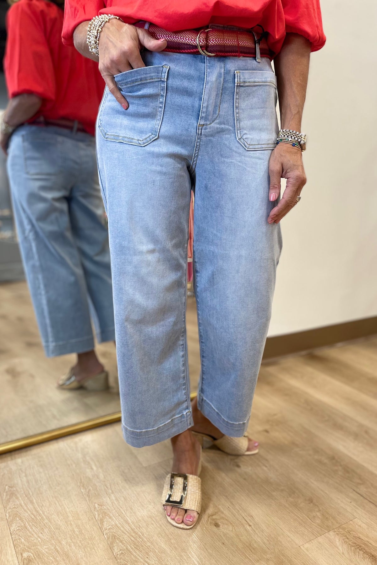 APNY Cropped Wide Leg Light